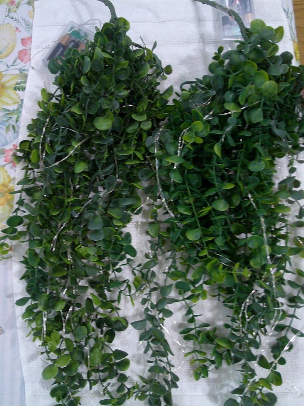 Dripping Eucalyptus with Fairy Lights  (Set of 2)
